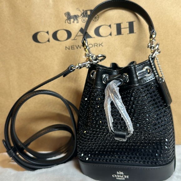 Coach mini bucket bag with crystals - Picture 4 of 8